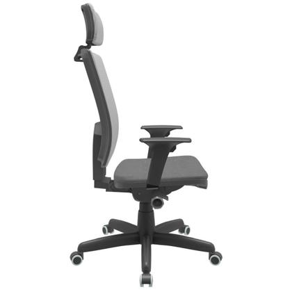 Imagem de Cadeira Office Brizza Tela Cinza Com Encosto Assento Poliester Cinza Autocompensador Base Standard 126cm - 63424