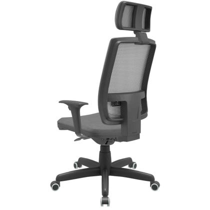 Imagem de Cadeira Office Brizza Tela Cinza Com Encosto Assento Poliester Cinza Autocompensador Base Standard 126cm - 63424