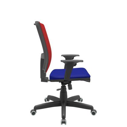 Imagem de Cadeira Office Brizza Tela Vermelha Assento Aero Azul RelaxPlax Base Standard 120cm - 63865