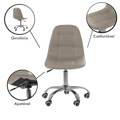 Imagem de Cadeira Office Eiffel Botonê Ajustável Base Giratória com Ebook