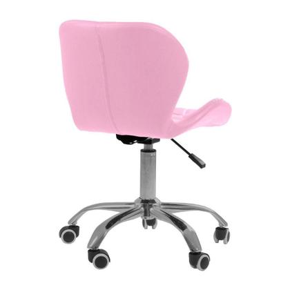 Imagem de Cadeira Office Eiffel Slim Com Base Giratória E Ajustável Rosa