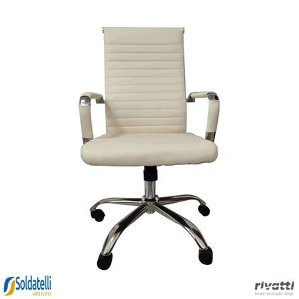 Imagem de Cadeira Office Esteirinha Confort PU Preta Ou Branca - Rivatti