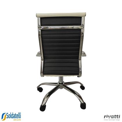 Imagem de Cadeira Office Esteirinha Confort PU Preta Ou Branca - Rivatti