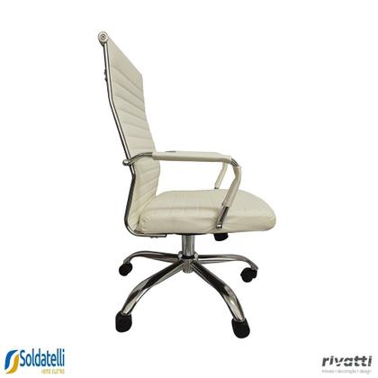 Imagem de Cadeira Office Esteirinha Confort PU Preta Ou Branca - Rivatti