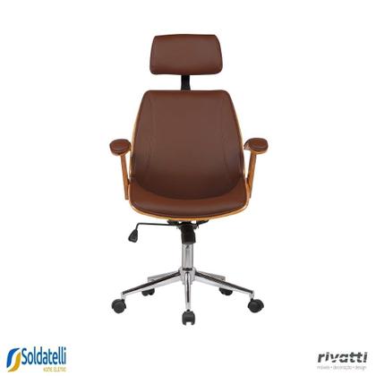 Imagem de Cadeira Office Lisboa PU Com Encosto Várias Cores - Rivatti