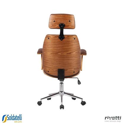 Imagem de Cadeira Office Lisboa PU Com Encosto Várias Cores - Rivatti