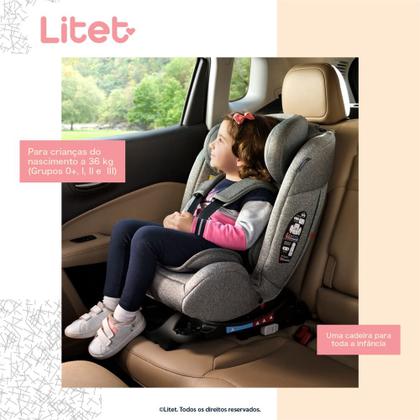 Imagem de Cadeira para Auto 0-36Kg Isofix Litet All Stages Fix 2.0 Preta e Cinza - BB452
