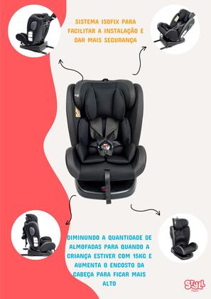 Imagem de Cadeira para Auto/carro Styll Baby 360 com Isofix 0 à 36kg 4 Posições segura e confortável