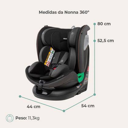 Imagem de Cadeira para Auto Nonna 360 Com Isofix - (0 a 36kg) - Preto Noturno