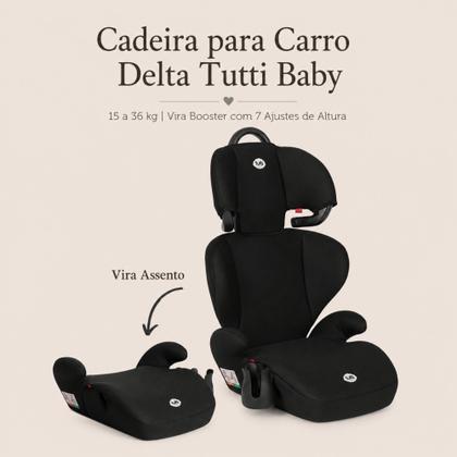 Imagem de Cadeira para Carro Tutti Baby Delta Preta 15 a 36kg Vira Assento