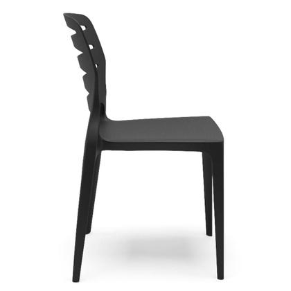 Imagem de Cadeira Para Cozinha Área Gourmet Jardim Empilhável Larsen P03 Preto - Lyam Decor