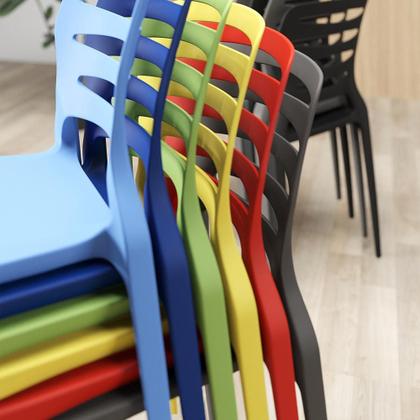 Imagem de Cadeira Para Cozinha Área Gourmet Jardim Empilhável Larsen P03 Preto - Lyam Decor