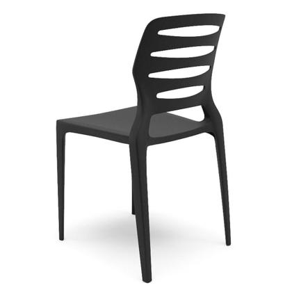 Imagem de Cadeira Para Cozinha Área Gourmet Jardim Empilhável Larsen P03 Preto - Lyam Decor