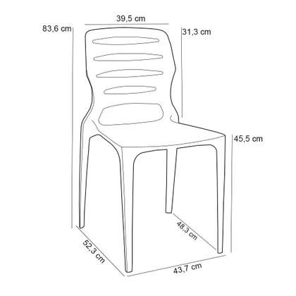 Imagem de Cadeira Para Cozinha Área Gourmet Jardim Empilhável Larsen P03 Preto - Lyam Decor