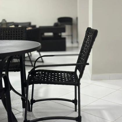 Imagem de Cadeira para Jardim em Alumínio com Corda Náutica Gana Preto