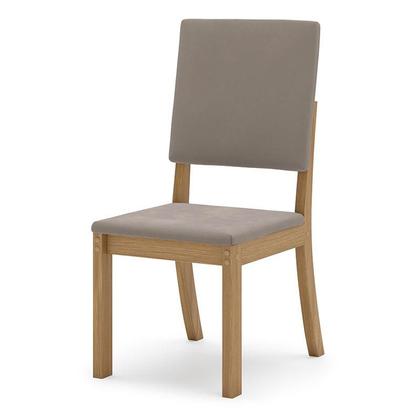 Imagem de Cadeira para Mesa de Jantar Ambiente Milla Kit 4 Peças Nature Marrom Amêndoa - Henn