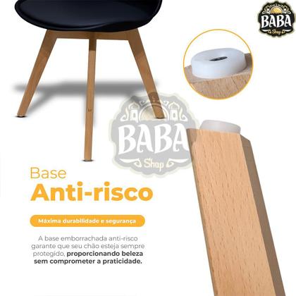 Imagem de Cadeira Para Mesa De Jantar Sala Cozinha Eames Eiffel Wood Leda Saarinen Design Branco
