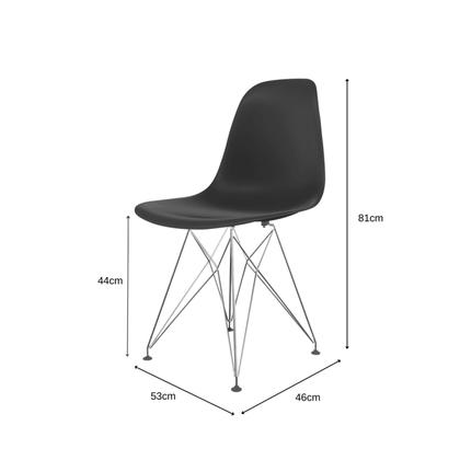 Imagem de Cadeira para Sala de Jantar Eames Pp Eiffel Cinza Brasão