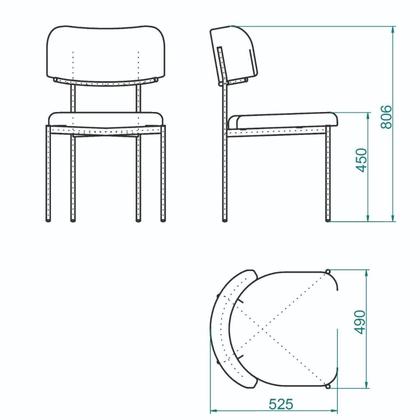 Imagem de Cadeira para Sala de Jantar Estofada Brisa