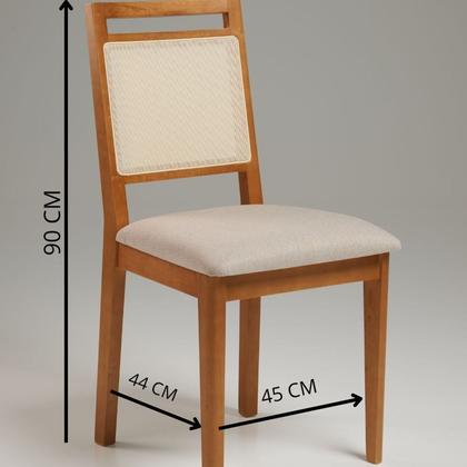 Imagem de Cadeira para Sala de Jantar Madeira Maciça com Tela Lisa Fenix