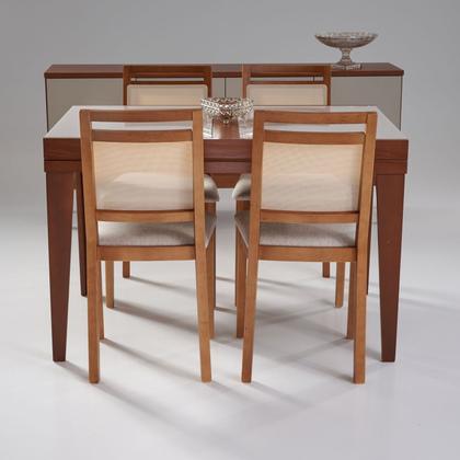 Imagem de Cadeira para Sala de Jantar Madeira Maciça com Tela Lisa Fenix