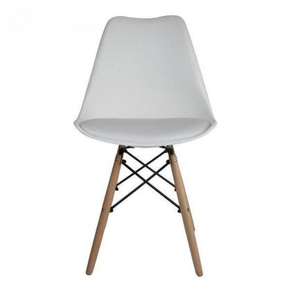 Imagem de Cadeira para Sala de Jantar Saarinen PP Dsw-m Branco/Madeirado