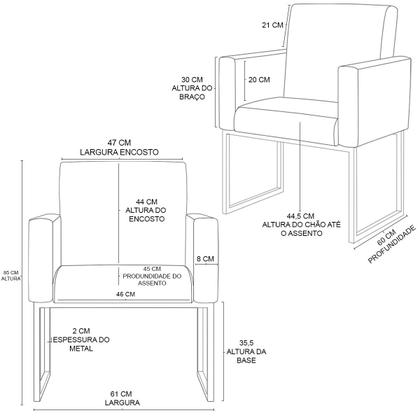 Imagem de Cadeira Poltrona com Base de Ferro material sintético Dourada Reforçada