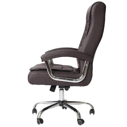 Imagem de Cadeira Poltrona De Escritório Presidente Alta Executiva Ergonômica Giratória Molas Ensacadas Linha Home Office Marrom