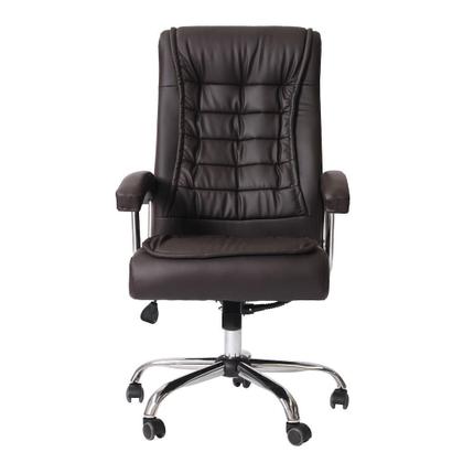 Imagem de Cadeira Poltrona De Escritório Presidente Alta Executiva Ergonômica Giratória Molas Ensacadas Linha Home Office Marrom