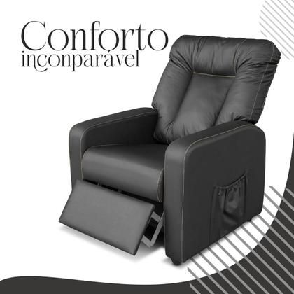 Imagem de Cadeira Poltrona Do Papai Reclinavel Top Sofas Gamer Sala Descanso Conforto Sala Quarto