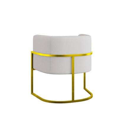 Imagem de Cadeira Poltrona Lua Moderna Veludo Base de Metal Dourado