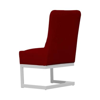 Imagem de Cadeira Poltrona Valentina Suede com Base Branca