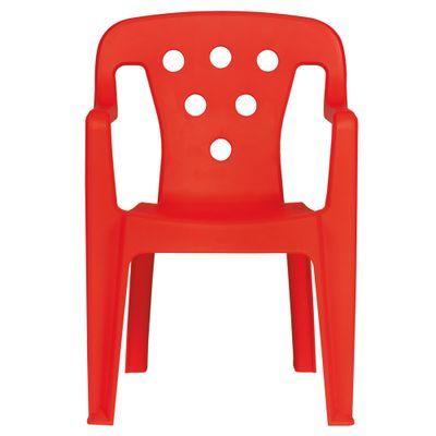 Imagem de Cadeira Poltroninha Infantil Educativa de Plástico Vermelha