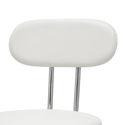 Imagem de Cadeira Pop Mocho c/ Encosto Giratória Massagista Plus Evolux Branca