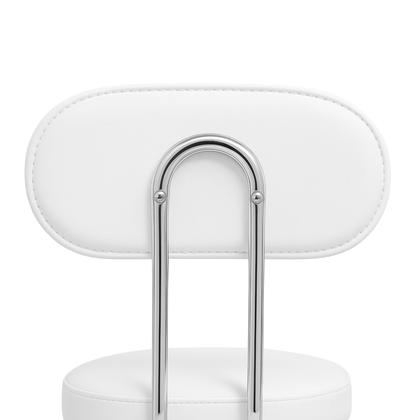 Imagem de Cadeira Pop Mocho c/ Encosto Giratória Massagista Plus Evolux Branca