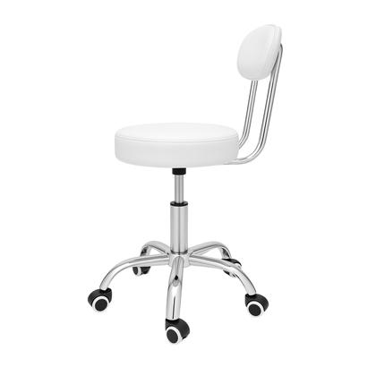 Imagem de Cadeira Pop Mocho c/ Encosto Giratória Massagista Plus Evolux Branca