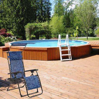 Imagem de Cadeira Praia Espreguiçadeira Dobravel Praia Piscina Quintal Varanda Jardim Verao Sol Descanso Reclinavel Gravidade Zero