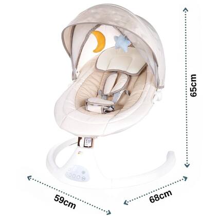 Imagem de Cadeira Premium de Descanso e Balanço de Ninar Vibratória Musical Automatica 3 em 1 Baby Style Bliss
