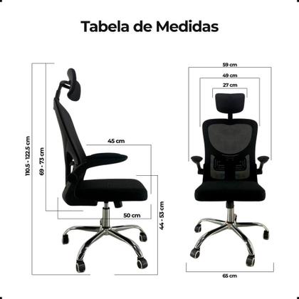 Imagem de Cadeira Presidente Giratória De Escritório Ergonômica Mesh