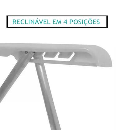 Imagem de Cadeira Reclinável 4 Pos. Lazy em Alumínio 023068 Mormaii