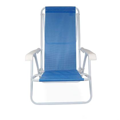 Imagem de Cadeira Reclinável em Aço 8 Posições Azul