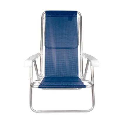 Imagem de Cadeira Reclinável em Alumínio 8 Posições Azul Marinho