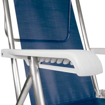 Imagem de Cadeira Reclinável em Alumínio 8 Posições Azul Marinho