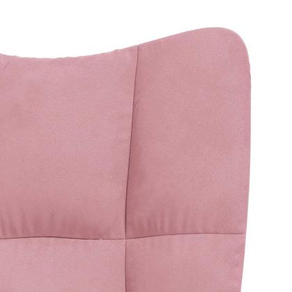 Imagem de Cadeira relaxante vidaXL Modern Pink Velvet com espuma acolchoada