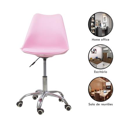 Imagem de Cadeira Saarinen Office Base Cromada Com Rodizio Giratória com Ebook