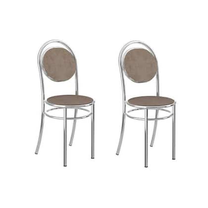 Imagem de Cadeira Sala de Jantar 190 Aço Kit 2 Uni Preto/Courano Preto - Carraro