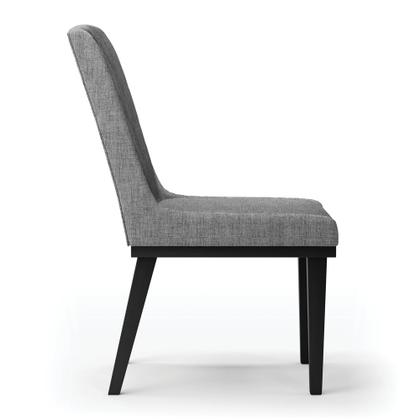 Imagem de Cadeira Sala de Jantar Base Madeira Preto Sofia Linho Grafite A26 D03 - D'Rossi