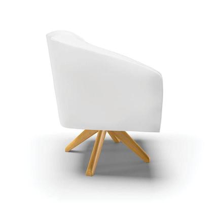 Imagem de Cadeira Sala De Jantar Giratória Ma30 Kit 2 Stella Sintético D03 - D'rossi Cor Branco