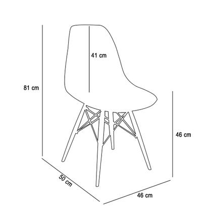 Imagem de Cadeira Sala de Jantar kit2 Eiffel Eames Base Madeira Cinza R02 - D'Rossi