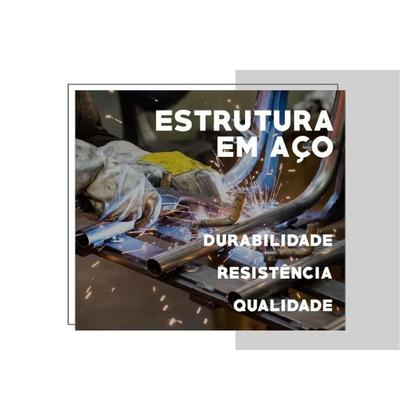 Imagem de Cadeira Sala de Jantar Lux 1741 Aço Kit 2 Uni Preto/Linho Grafite/material sintético Preto - Carraro